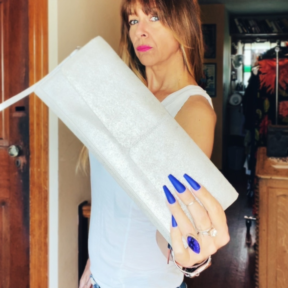 Alfani Sparkle Suede Clutch